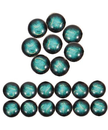 Lurrose 100 pcs dress decorate dome silicone purse constellation pattern glass charms hanging pen round pendant Round noodles necklace heart pom Glass Charm heart shaped ball