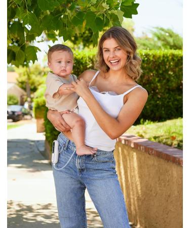 MomcoZy Ultra-Light Milk Pump V2 | Portable Double Electric Pump 27 Combinations Low-Noise & Pain-Free | Dusty Rose Flanges 17/19/21/27 mm - Best for On-the-Go Moms - Buy Online on GoSupps.com