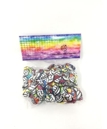 Volleyball Scrunchies Set - Velvet Hair Ties Tie-Dye Headband Accessory (Set of 4) - Buy Online on GoSupps.com