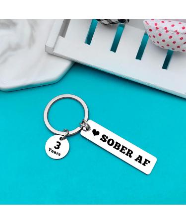 Xiahuyu 3 Year Sobriety Gifts | Anniversary Keychain for Addiction Recovery | AA & NA Gifts for Men & Women - Buy Online on GoSupps.com