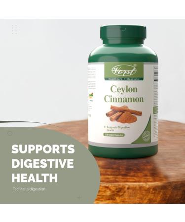VORST Ceylon Cinnamon 600mg 120 Vegan Capsules | Gluten Free Supplements for Digestive & Metabolic Health | Cinnamon Sticks Powder Pills | 1 Bottle 1 count (Pack of 120) - Buy Online on GoSupps.com