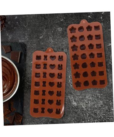 Alipis 6 pcs Chocolate Jelly Mold Ice Baking Adorable Cube Tools Silicone Supple DIY Candy for Fondant 21X10.2cmx2pcs Brown 2x2pcs - Buy Online on GoSupps.com