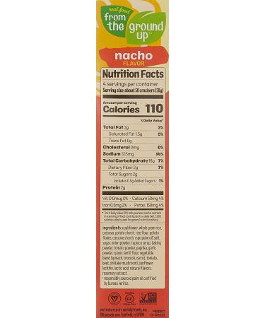 Buy From The Ground Up Cauliflower Nacho Crackers - 4 Oz | Gluten-Free Snack - Buy Online on GoSupps.com