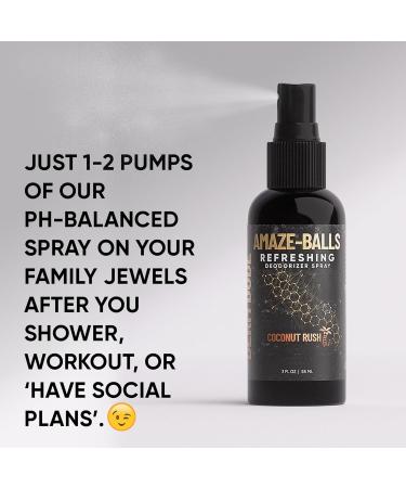 Derm Dude Amaze Balls Deodorant & Anti Chafing Sack & Groin Spray for Men | Formulated with All-Natural DeoPlex for Odor Control | With Refreshing Aloe Vera - Strawberry Lollipop Scent | 2oz (1 Pack) - Buy Online on GoSupps.com