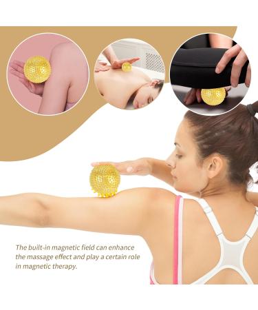 Magnetic Massage Ball Set - 6 Hedgehog Balls & 20 Acupressure Rings for Stress Relief | Gold Yoga Massage Tools - Buy Online on GoSupps.com