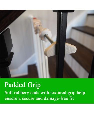 Baby Gate Guru Extra Long M8 Stair Banister Adapter Y-Spindle Rods 2 Pack - 8mm White - for Pressure Mounted Baby & Pet Safety Gates - Buy Online on GoSupps.com
