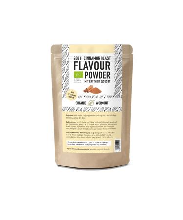 Organic cinnamon taste powder - delicious taste and sweetness - without artificial sweeteners versatile for food & drinks - Flavor Powder - Organic Workout (1 Ser) Cinnamon 1 Series