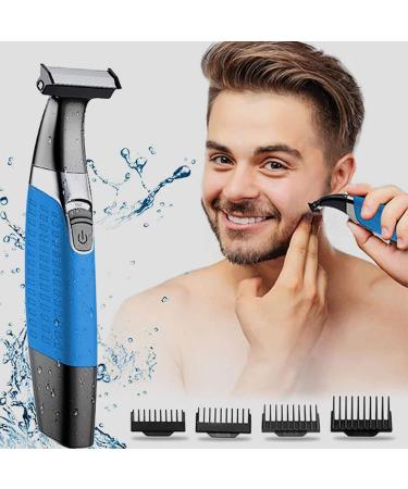 KEMEI Electric Razor & Beard Trimmer - Waterproof Cordless USB Rechargeable Groomer for Men & Women - Eyebrow Beard Facial & Body Hair Removal - Blue - Buy Online on GoSupps.com