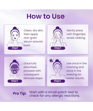 Caffeine & Retinol Under Eye Serum Dermatologist-Tested Fast Absorbing Correction for Puffy Eye Bags Fine Lines Dark Circles Wrinkles While Providing Moisturizing Care Vintage Violet - Buy Online on GoSupps.com