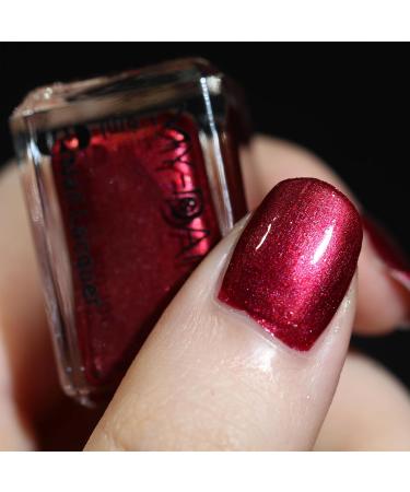 Red Nail Polish - 6ml Glitter Nail Varnish Sparkly Nail Polish Quick Dry & Long Lasting Red Polish Non Toxic Formula Nail Paint Manicure Nail Gel for Women DIY at Home No Need Cure VC01 - Buy Online on GoSupps.com