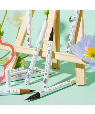 Vtrem 3PCS Eyeliner Pen Set - No-Skip Ultra-Fine Tip Liquid Eyeliner Pencil for Women - Waterproof Smudgeproof Long-Lasting Eye Liners in Black/Brown/Coffee Color - 0.56oz - Buy Online on GoSupps.com