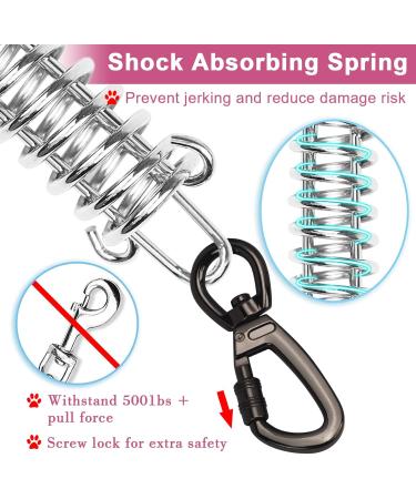 Shop Tie Out Linen for Dogs - Shock-Damping Spring 3-15m Farm Leash - Rose Red 9m | Durable & Safe for Outdoor Use - Buy Online on GoSupps.com