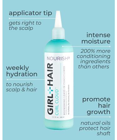 GIRL+HAIR Moisturizing Shampoo and Conditioner Set - 2x 10.1 fl.oz - Hydrate Dry Hair, Reduce Frizz, Vegan Formula - Color Safe, No Silicones or Parabens - Buy Online on GoSupps.com