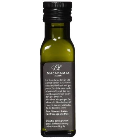  lm hle Solling Organic Macadamia Nut Oil Virgin - 100ml | Premium Quality Culinary Oil for Healthy Cooking - Buy Online on GoSupps.com
