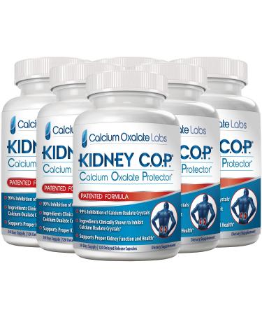 KIDNEY C.O.P. Calcium Oxalate Protector 120 Capsules, Kidney Support for Calcium Oxalate Crystals, Helps Stops Recurrence of Stones, Stronger Than Chanca Piedra Stone Breaker Supplements, 6 Pack 120 Count (Pack of 6)