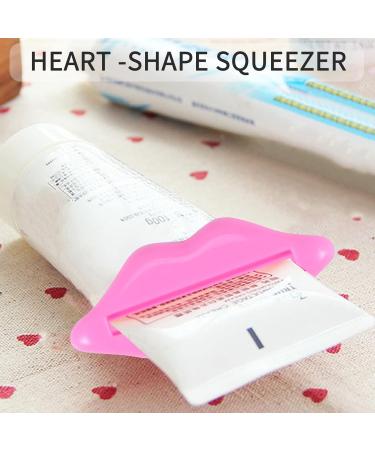 Dewedrt Home Multifunctional Bathroom Toothpaste Cream Squeezer Lip Shape (Pink and Red Random Send) - Buy Online on GoSupps.com