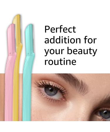 Amazon Basics Exfoliating Dermaplaning Tool & Eyebrow Facial Razor - 3 Count Pack - Buy Online on GoSupps.com