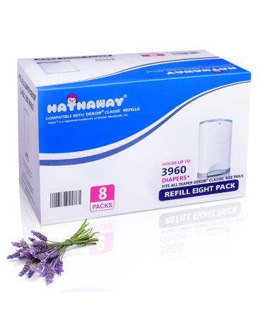 Refills Compatible with Dekor Classic Diaper Pail Refills 4 Pack Diaper Pail Liners Lavender Scent Classic-4pcs - Buy Online on GoSupps.com