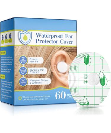 Early protection swimming children 60 pieces baby ear waterproof sticker breathable ear patch suitable for bathing and for other water sports good stickiness good protection easy to carry.