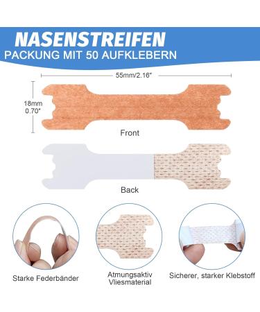 50 Anti-Snoring Nose Strips - Sleep Better with Effective Nose Paving for Men & Women | Easing Breathing & Reducing Snoring - Buy Online on GoSupps.com