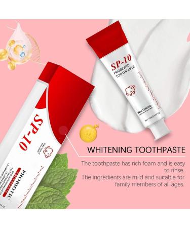 2 Pcs SP10 Probiotic Toothpaste - Whitening Toothpaste Fresh Breath Formula Stain Removal Deep Cleaning Care - Buy Online on GoSupps.com