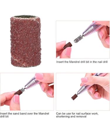 75 Sanding Bands Nail Drill Bits Nail Art Sanding Caps 80 120 180 Grit Brown for Nails and Cuticles Easy to Use Suitable for Nail Care - Buy Online on GoSupps.com