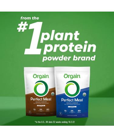 Orgain Organic Perfect Meal Powder Vegan Meal Replacement | 25g Plant Based Protein | 80+ Superfoods | Fiber & Probiotics | Non-GMO Chocolate 2.16 lb - Buy Online on GoSupps.com