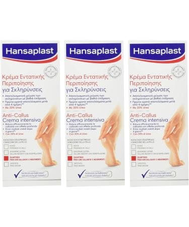 Hansaplast Anti-Callus Intensive Moisturizing Foot Cream - 20% Urea & Aquaporine Technology 3 Pack (75 ml) | Cracked Dry Feet Care - Buy Online on GoSupps.com