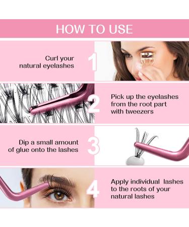 10D & 20D C Curl Wispy Bottom Cluster Lashes - DIY At Home - 9-15 Mix - Large - Buy Online on GoSupps.com