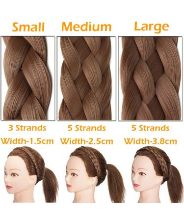 Silk-Co Women s 5-Strand Blonde Braided Hair Band - Vintage Elastic Headband for Weddings | Hair Tie & Extensions 2.5cm Wide - Buy Online on GoSupps.com