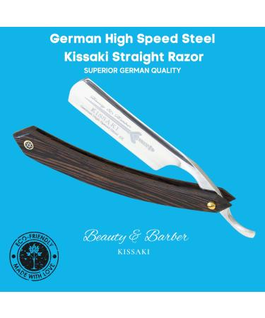 Premium Straight Razor - SHAVE READY Cutthroat Blade with Wenge Wood Handle | Classic Barber Approved - Buy Online on GoSupps.com