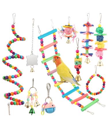 BrilliantDay 10 pieces of parrot toys birds toy wooden platform platform swing seat perfect for parasitic nymphensittish aras parrots love birds #2*10PCs