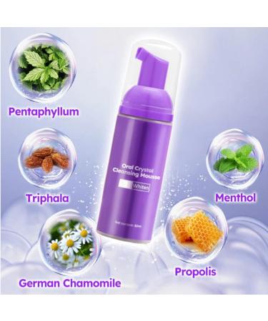 GFOUK Oral Crystal Cleansing Mousse - Purple Color Corrector Booster Toothpaste (5 Bottles) | Refreshing Breath & Deep Cleaning - International Shipping Available - Buy Online on GoSupps.com