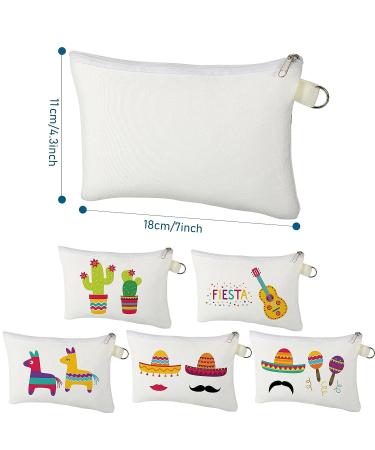 Weewooday Cosmetic Bags - Multipurpose Sublimation Blanks for DIY Heat Transfer - Makeup, Toiletry, Pencil Bag for Travel and School - Pack of 12 - Buy Online on GoSupps.com