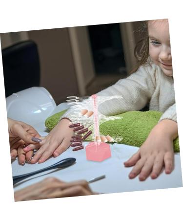 minkissy Spiral Nail Color Display Stand Nail Display Stand Holder Spiral Nail Practice Holder Nail Sample Sticks Nail Practice Stand Nail Tips Display Stand Decorate Acrylic Modeling 6.2x6.2cm Pink - Buy Online on GoSupps.com