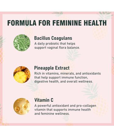 BieNido Premium Feminine Balance Gummies Pineapple Gummies for Women pH for Vaginal Health & Immune Support Vegan Gluten Free (60 Count) - Buy Online on GoSupps.com