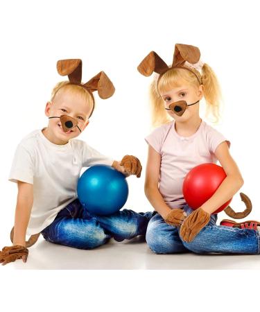 5-Piece Puppy Dog Costume Set for Halloween Cosplay - Light Brown - Buy Online on GoSupps.com
