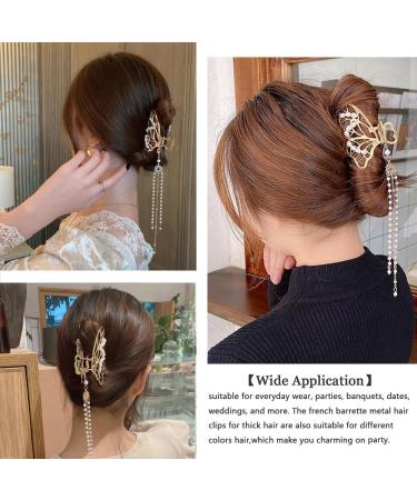 Butterfly Hair Clips Metal Hair Clip Large Claw Clips Women's Claw Clips Hair Clips Butterfly Metal Beautiful Hair Accessories for Girls and Women - Buy Online on GoSupps.com