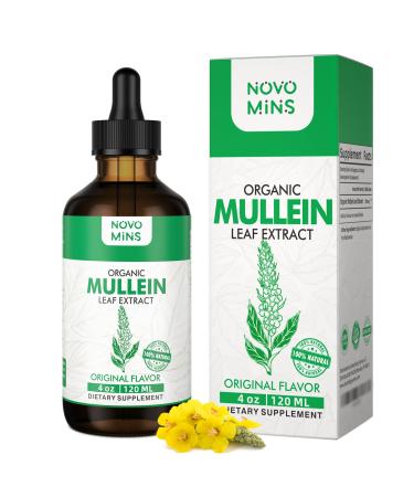 Mullein Leaf Tincture - Lung Cleanse - Vegan Lung Detox - Respiratory Health and Immune Support Drops - Natural Supplement Liquid Extract 4 fl.oz.Chlorophyll