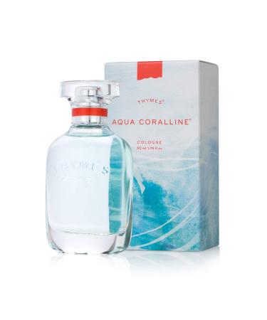 Thymes - Aqua Coralline Cologne - Refreshing Beach Fragrance - 1.75 oz Aqua Coralline 1.75 Fl Oz (Pack of 1)