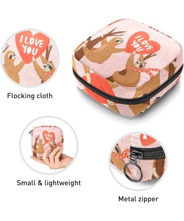 Portable Sloth Couple Storage Pockets - Women's Period Kit & Feminine Product Bag | Stylish & Functional - Buy Online on GoSupps.com