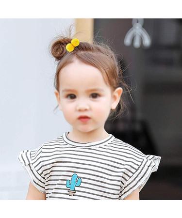Buy Multi-Colored Elastic Hair Tie Balls | Soft Plush Hair Accessories for Babies Girls and Women - 14 Colors Available - Buy Online on GoSupps.com