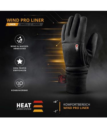 The Heat Company Wind Pro Liner Gloves Premium Wind & Water-Repellent Touchscreen Gloves for Men & Women Ideal for Winter Biking & Running Sizes M & Ladies XL - Buy Online on GoSupps.com