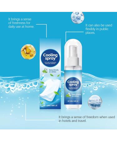  Yuemeuy Refreshing Spray for Hot Weather | Body and Clothing Spray | 50ml Soothing Non-Greasy Liquid for Hot Days Sports Camping Men Women Athletes Teenagers - Buy Online on GoSupps.com