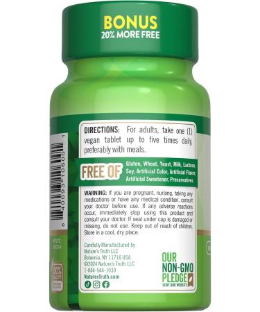 Nature's Truth B12 Vitamin | 500 mcg | 120 Tablets | Vegan Non-GMO & Gluten Free Supplement - Buy Online on GoSupps.com