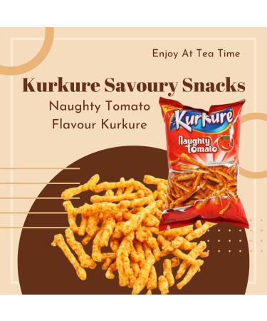 Kurkure Naughty Tomato 85g (Pack of 15) - Namkeen Crunchy - Twist of Tomato - Perfect Tea Time Snack - Crunchy Puffed Strands - Buy Online on GoSupps.com