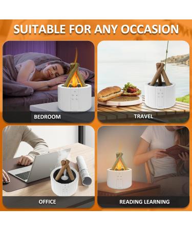FALESOUL Bonfire Diffuser Bonfire Aromatherapy Essential Oil Diffuser 250ml Mini Bonfire Diffuser with Remote for Home Bedroom Office Remote Control Auto Shut-Off Night Light Gift (White) - Buy Online on GoSupps.com
