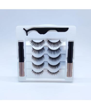 Mlen Diary Magnetic Eyelashes with Eyeliner Kit 3D Natural Look False Eyelashes with Applicator Waterproof Eyeliner Reusable Fake Lashes for Makeup Eyelashes Extension (5 Pack) - Buy Online on GoSupps.com