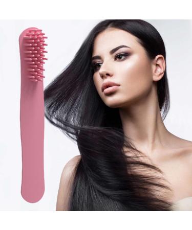 Buy Generic Silicone Massage Comb with Long Handle | Scalp Massage Comb for All Hair Types - Soft Silicone Ridge | Perfect for Men Women Teens & Girls - Rose Color - Buy Online on GoSupps.com