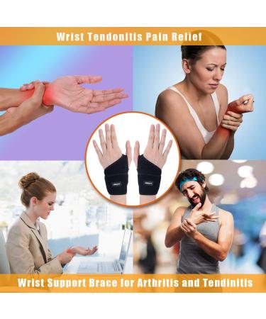 CERBONNY Carpal Tunnel Wrist Brace 2Pack - Adjustable Support for Sports, Tendonitis, Arthritis - Right & Left - Buy Online on GoSupps.com